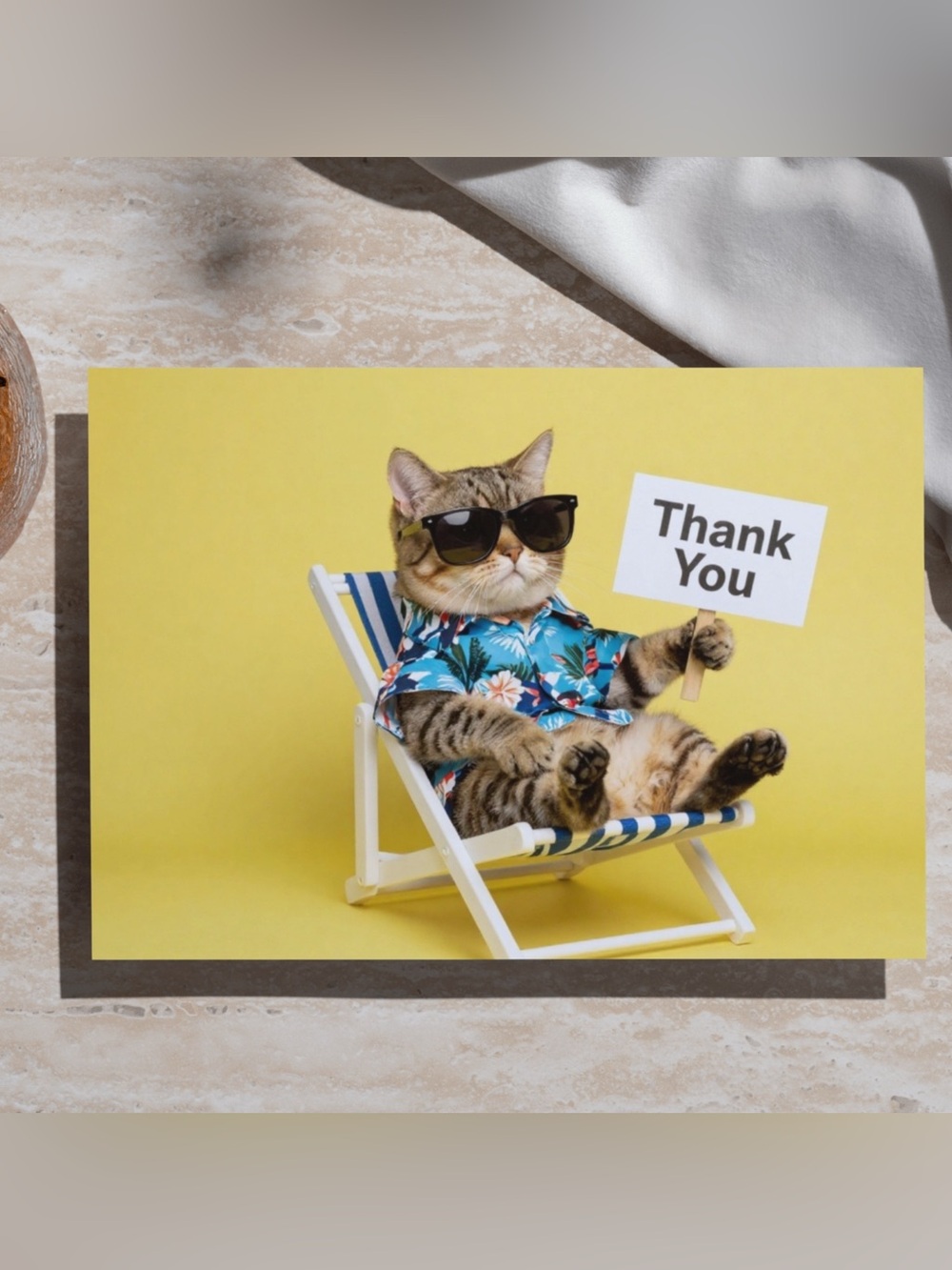 15 Funny Cat Thank You Greeting Cards with Envelopes | Blank Inside Set